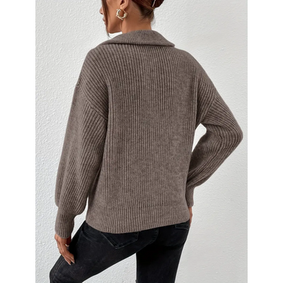 Véralia™ – Relaxed Fit Colorblock Knit Sweater