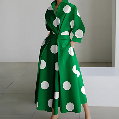 Brooke Lapel Wrap Maxi Dress