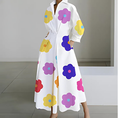Brooke Lapel Wrap Maxi Dress