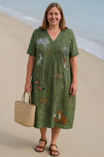BEGONIA | Floral Tummy-Hiding Dress