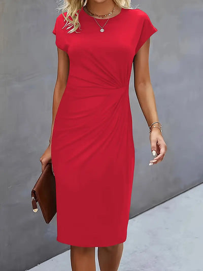 Adelina Stylish Round Neck Dress