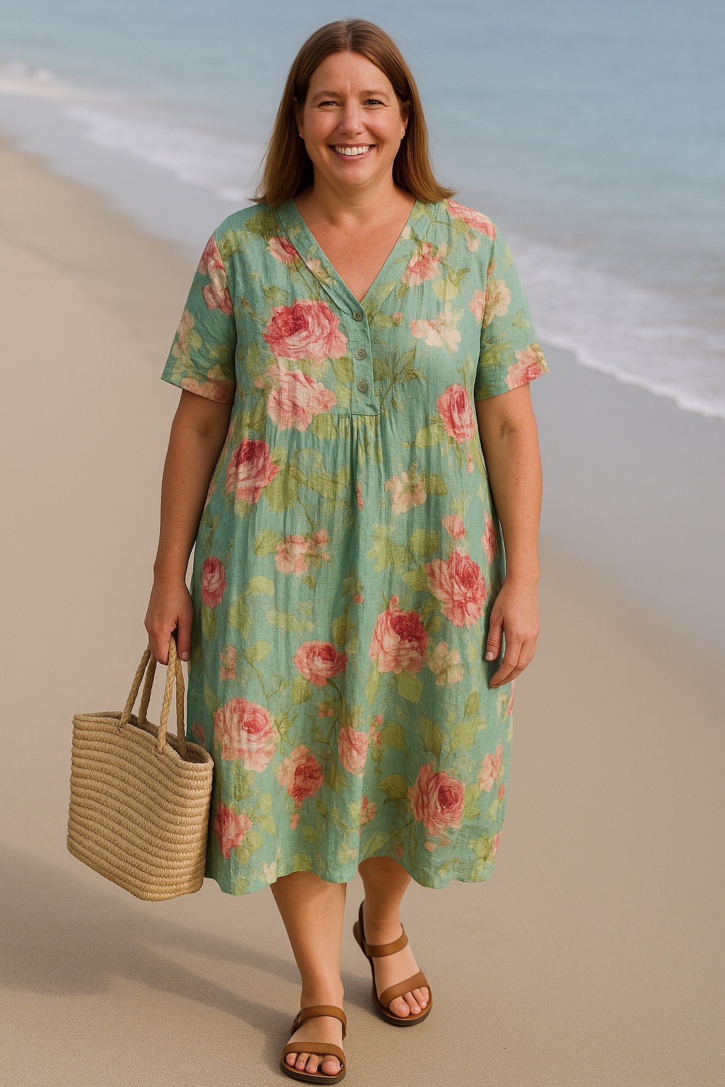 BEGONIA | Floral Tummy-Hiding Dress
