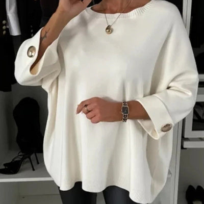 Millie Elegant Button Sleeve Sweater
