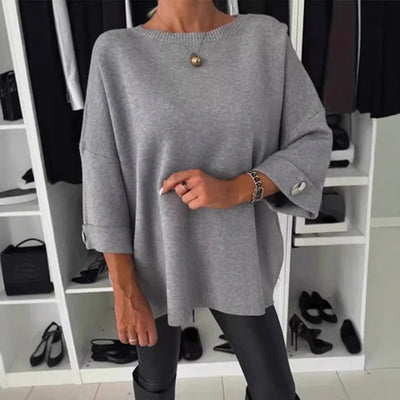 Millie Elegant Button Sleeve Sweater