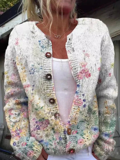 Sylvie™ – Floral Knit Charm Cardigan