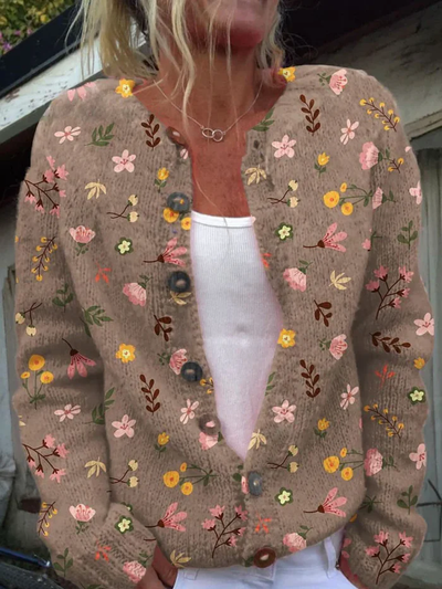 Sylvie™ – Floral Knit Charm Cardigan